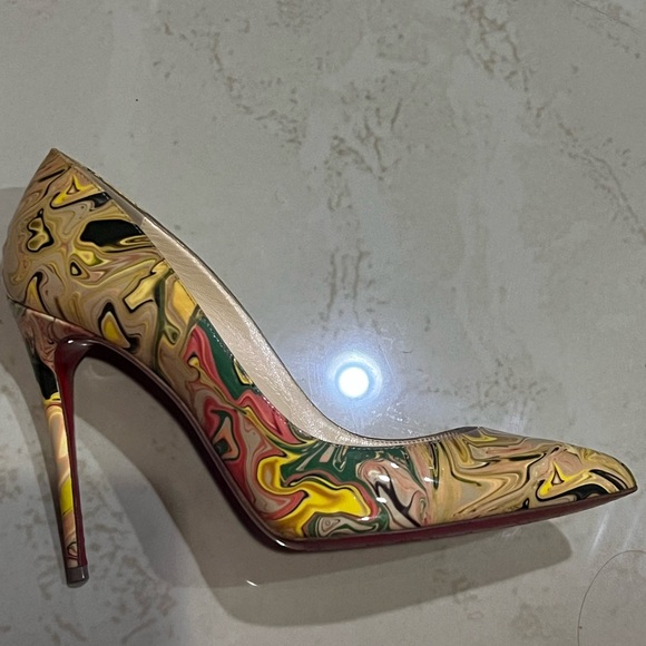 Christian Louboutin Multicolor Marble Pigalle Follies Pumps - Picture 5 of 9